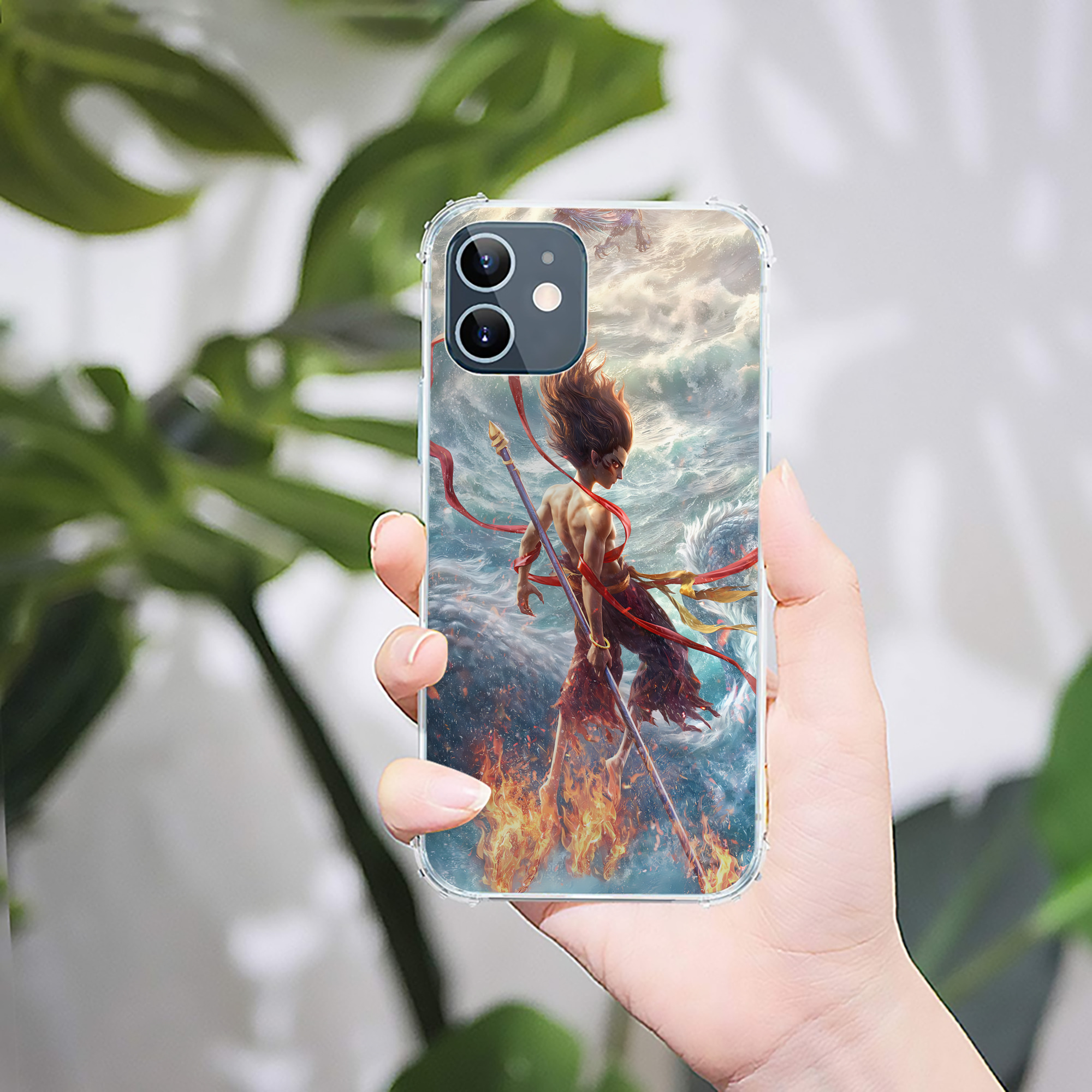 （画像用） Ne Zha 2 ナタ 魔童の大暴れ 【iPhone 12シリーズ対応】透明スマホケース（クリアソフトケース）